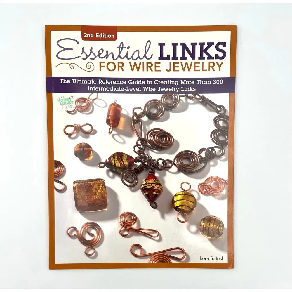 Wire Links Jewelry Making Book Plus 10 Spools of Wire Copper Silver Pated Bronze